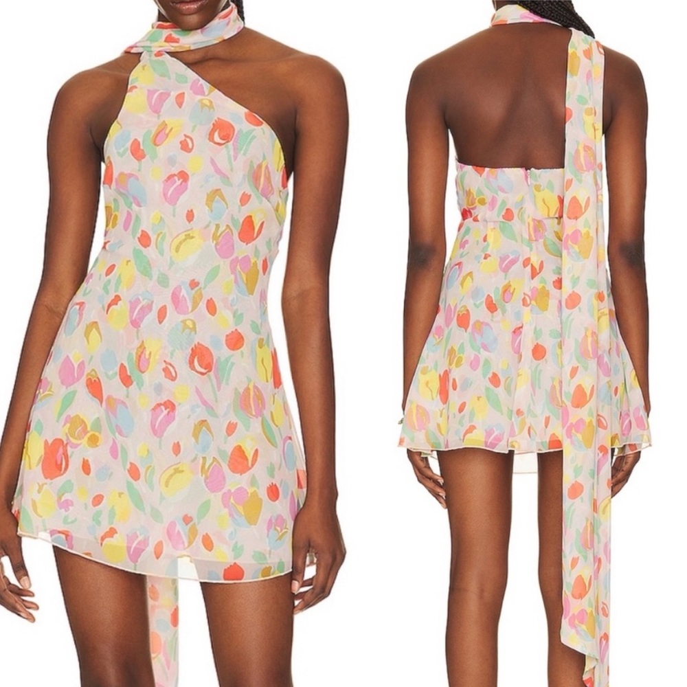 For Love & Lemons Audrey Mini Floral Dress Size Medium